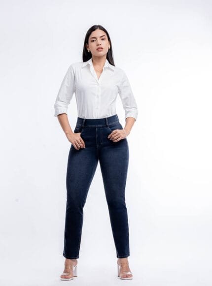Recto Jeans kelsie Azul Oscuro